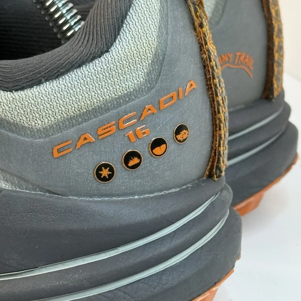 Brooks Cascadia 16 Men's Trail Running Shoes Wide 2E Oyster Mushroom/Orange